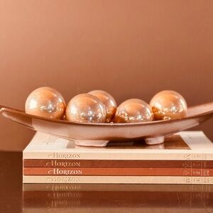 Vintage Frankoma Pottery Brown F88 Dish Cracker Tidbit Party Dish Mid Century